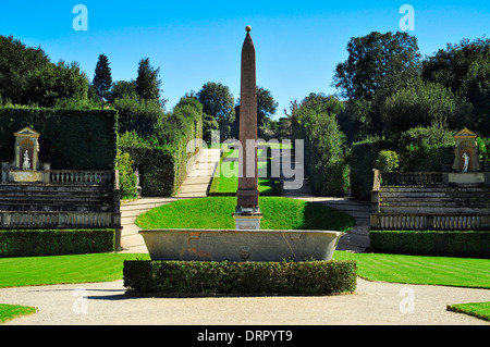 Detail der Boboli-Gärten in Florenz, Italien Stockfoto