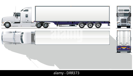 Hallo-detaillierte semi-LKW Stockfoto