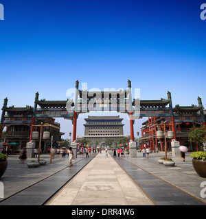 Beijing Qianmen Straße Stockfoto