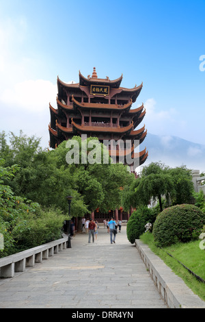 gelbem Kranich-Turm in wuhan Stockfoto