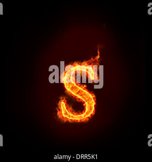 Feuer-Alphabete, Kleinbuchstabe s Stockfoto