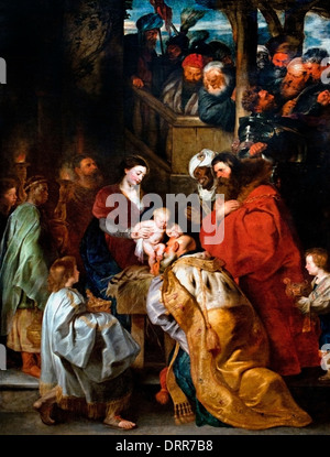 Die Anbetung der Könige von Rubens (1577-1640) flämischen Belgien Belgien Stockfoto