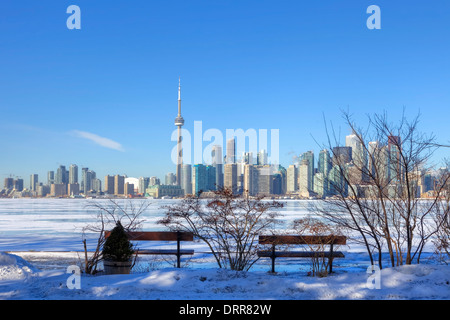 Skyline, Toronto, Ontario, Kanada, winter Stockfoto