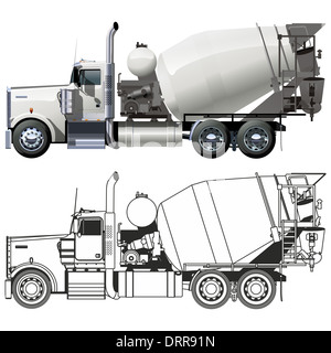 Betonmischer-LKW Stockfoto