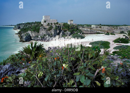 Maya-Ruinen von Tulum auf der Yucatan Halbinsel, Mexiko Stockfoto