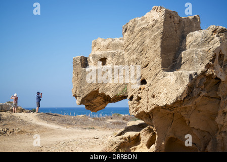 Touristen fotografieren in Zypern, Griechenland Stockfoto