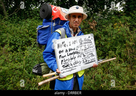 Anti-Fracking Demonstranten vor dem Eingang zu der Cuadrilla Bohren Website. Stockfoto