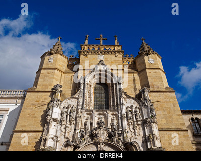 Santa Cruz Kirche und Kloster im Zentrum von Coimbra, Portugal, Europa Stockfoto