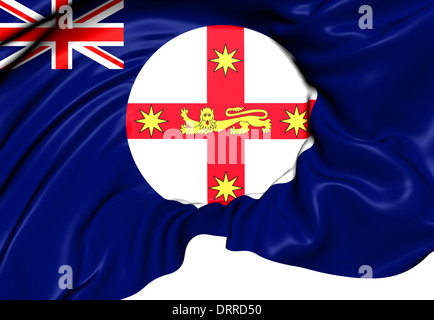 Flagge von New South Wales, Australien. Hautnah. Stockfoto