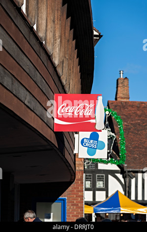 Coca Cola Schild im Vereinigten Königreich Stockfoto