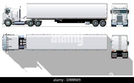 Hallo-detaillierte semi-LKW Stockfoto