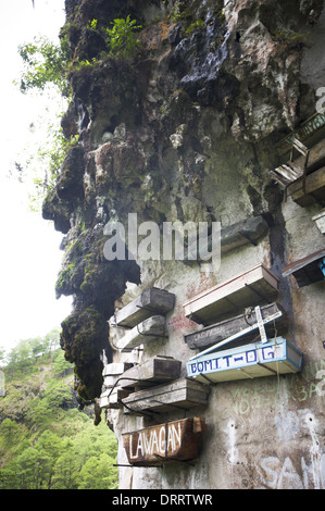 Hängende Särge in Sagada, Philippinen Stockfoto