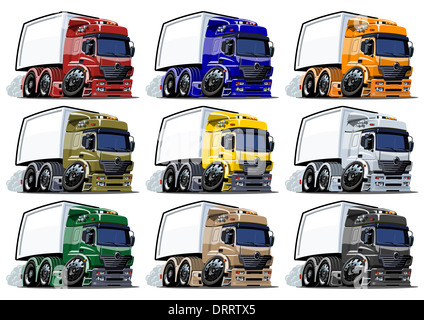 Cartoon LKW-Satz Stockfoto