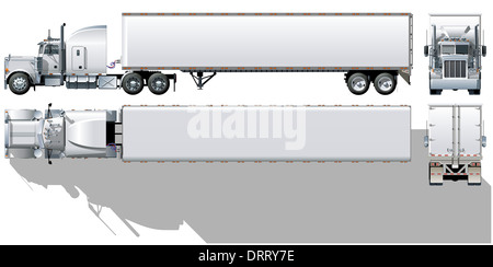 Hallo-detaillierte semi-LKW Stockfoto