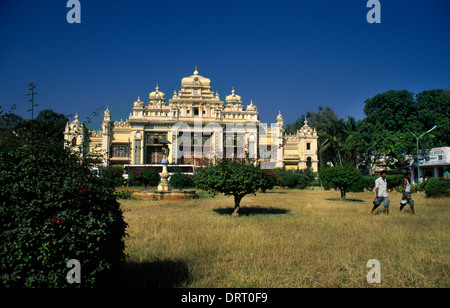 Mysore Karnataka Indien Jaganmohan Palast (Jayachamarajendra Art Gallery) Stockfoto