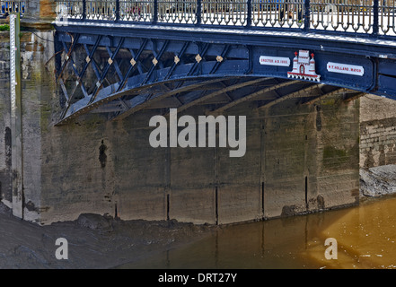 Der Fluß Parrett fließt durch die Grafschaften Dorset und Somerset im Südwesten Englands Stockfoto