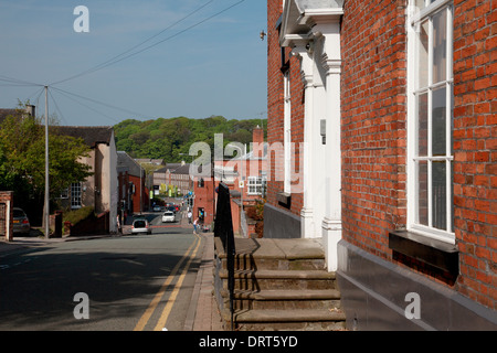 Ein Blick auf Congleton, Cheshire, von Moody Street, Market Street, Riverside Mühle Stockfoto