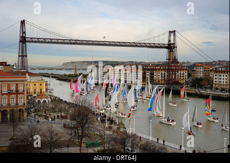 Segelregatta "El Gallo" Portugalete, Biskaya. Baskisches Land, Spanien, Europa Stockfoto