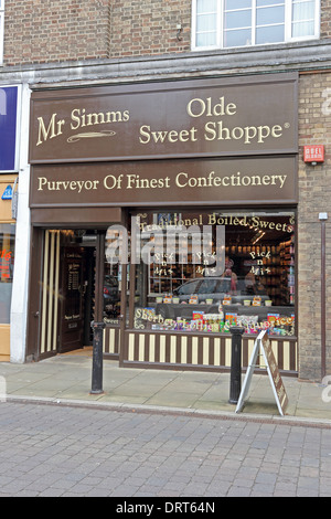 Herr Simms Olde Sweet Shoppe., Ely Stockfoto