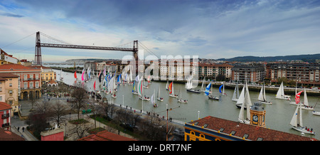 Segelregatta "El Gallo" Portugalete, Biskaya. Baskisches Land, Spanien, Europa Stockfoto