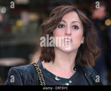 London, UK, 1. Februar 2014 Natalie Cassidy kommt für die VIP Gala Screening von "Herr Peabody & Sherman 3D" Vue Kino, Leicester Square, London Foto: MRP Credit: MRP/Alamy Live News Stockfoto