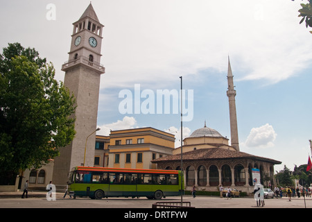 Ethem Bey Moschee, Tirana, Albanien Stockfoto