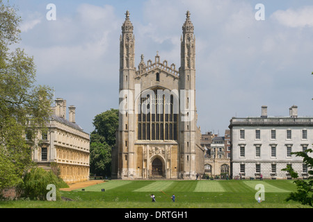 KIngs College Chapel, aus "The Backs", Cambridge, England Stockfoto