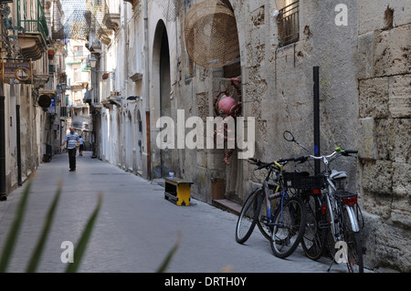 Ein Blick auf die Altstadt von Ortigia, Weltkulturerbe, Siracusa, Sizilien Stockfoto