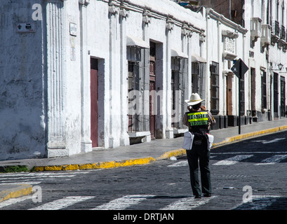 Traditionelle Architektur in der Stadt Arequipa. Arequipa Peru. UNESCO-Weltkulturerbe. Stockfoto