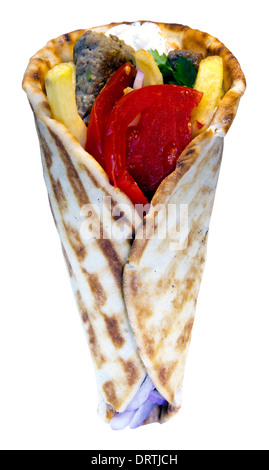 Griechische Souvlaki mit pita Stockfoto