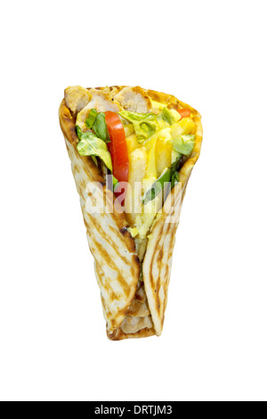 Griechische Souvlaki mit pita Stockfoto