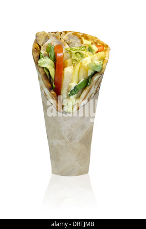 Griechische Souvlaki mit pita Stockfoto