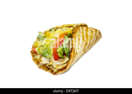 Griechische Souvlaki mit pita Stockfoto