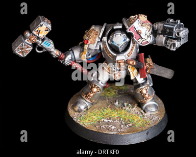 Grey Knight Terminator Games Workshop handbemalte Warhammer 40.000 Miniatur Figur Stockfoto