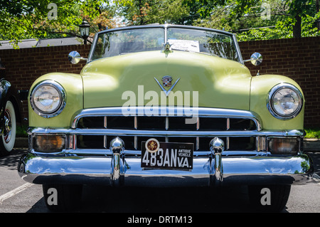 1949 Cadillac Cabrio, Oldtimer-Show, Armstrong Straße, Altstadt Fairfax, Virginia Stockfoto