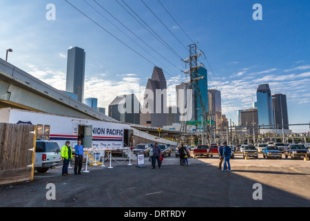 Amtrak-Depot in Houston, Texas, während Union Pacific 150-Jahr-Jubiläum im Oktober 2012. Stockfoto