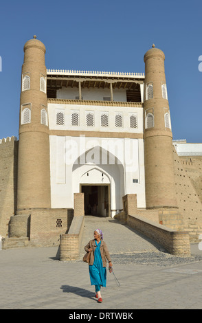 Eingang zur Festung Ark, Buchara, Usbekistan Stockfoto