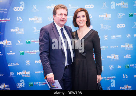 Brüssel, Belgien. 1. Februar 2014. Rudi Vervoort, Ministerpräsident der Region Brüssel-Hauptstadt 4. Zeremonie die Magritte feiert das Beste aus der belgischen Filmindustrie. Aurore Belot/NurPhoto/ZUMAPRESS.com/Alamy © Live-Nachrichten Stockfoto