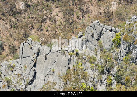 Anzeigen von Kalkstein Felsformationen in Bungonia National Park, New South Wales, NSW, Australien Stockfoto