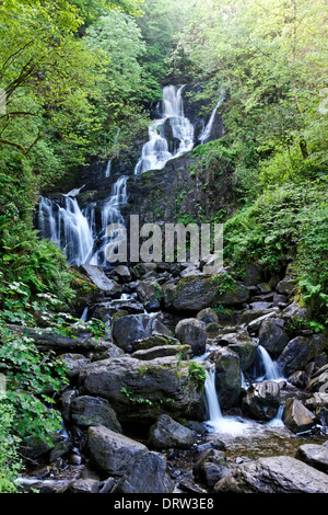 Torc Wasserfall im Killarney National Park auf dem Ring of Kerry, County Kerry, Irland Stockfoto