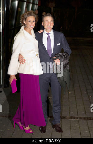 Ahoy Rotterdam, Niederlande. 1. Februar 2014. Prinz Maurits und Prinzessin Marilene der Niederlande zu besuchen die nationalen Feier der Königin Beatrix Herrschaft in Ahoy Rotterdam, Niederlande, 1. Februar 2014. Ausschusses für nationale Investitur organisierte eine Feier danke Beatrix für ihre 33 regierende Königin der Niederlande mit der Show "Beatrix, traf Hart En Ziel" (mit Herz und Seele). Es ist das Ende der Feier der Investitur-Komitees. Prinzessin Beatrix war Königin von 30. April 1980 bis 30. April 2013. Foto: Albert Nieboer //dpa/Alamy Live-Nachrichten Stockfoto