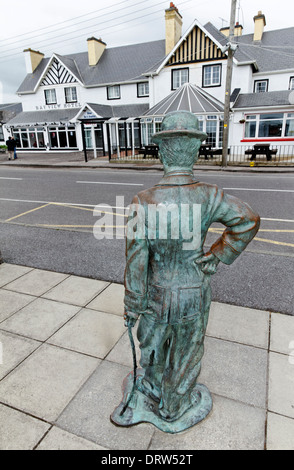 Charlie Chaplin-Statue in Waterville am Ring of Kerry, County Kerry, Irland Stockfoto