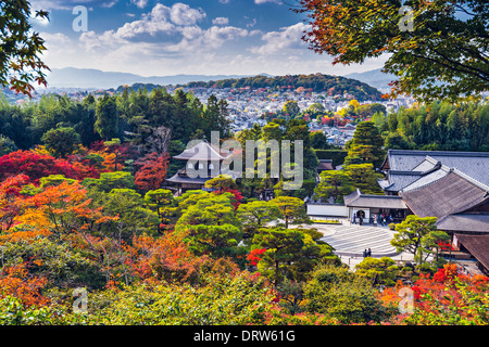 Ginkaku-Ji Silber Pavillon während der Herbstsaison in Kyoto, Japan. Stockfoto