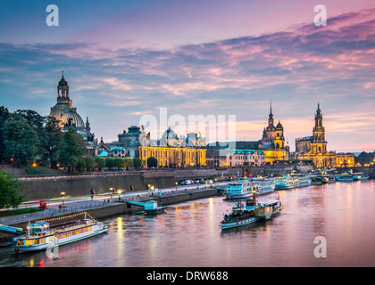 Dresden, Deutschland oberhalb der Elbe. Stockfoto