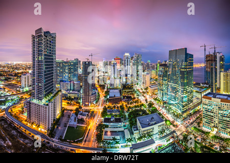 Miami, Florida Luftbild der Innenstadt. Stockfoto