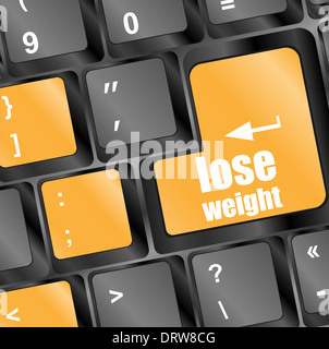 Abnehmen Sie auf Tastatur-Taste Stockfoto