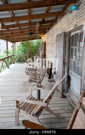 USA Mississippi MS Miss Clarksdale Loft am Hopson Commissary - vordere Porchold Cotton Gin Süd Süd Stockfoto