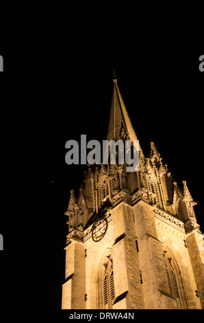 Universität Kirche St Mary the Virgin in der Nacht von quadratischen Oxford Radcliffe Stockfoto