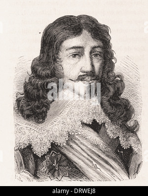 Porträt von Louis XIII König von Frankreich - Französisch Gravur XIX Jahrhundert Stockfoto