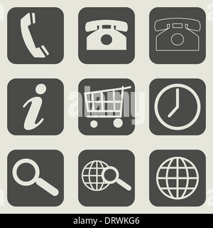 Set von verschiedenen flachen Web Design Business Icons. Stockfoto